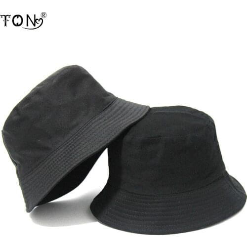 Double-sided Wearing Cap Solid Color Bucket Hat Men Women Cotton Flat Sun Hat Reversible Fisherman Hat Winter Warm Bucket Cap