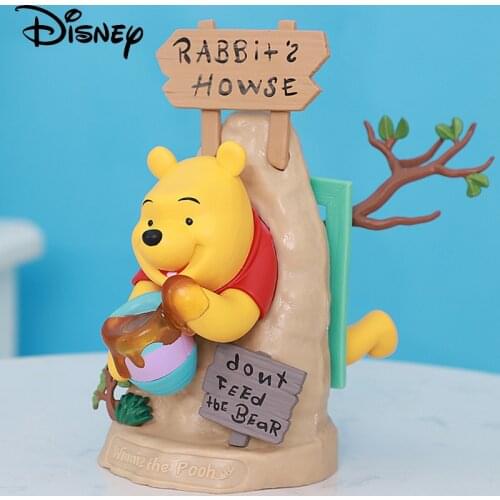 Disney Winnie the Pooh 13-17cm kawaii Pooh Bear Anime Action Figure Decoration Collection model dolls Toys for childrens gift