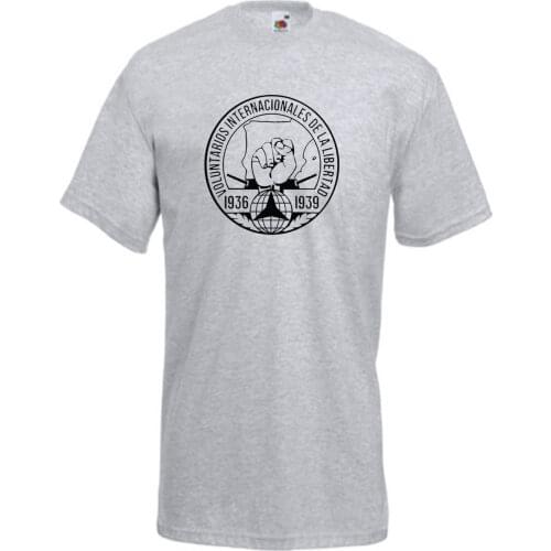 International Brigades No Pasaran Anti Fascist Communist Tee T-Shirt Men 2019 New Print Men T Shirt Summer Awesome Shirts