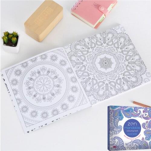 Books 120p Korean Mandalas Flower Coloring Book for Children Adult Relieve Stress Graffiti Painting Drawing Art Book Stationery