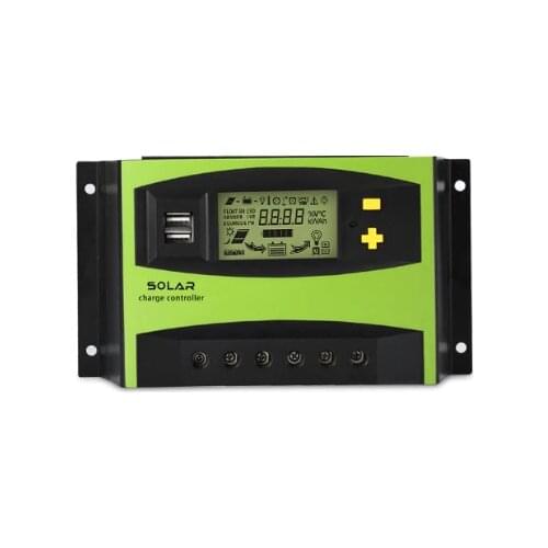 20A 30A 40A 48Vdc 12V 24v LCD Solar PV Charge Controller Solar Panel Battery Charger Regulator for solar energy