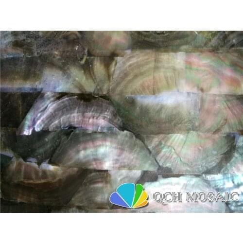 Black shell laminate sheet for musical instrument and wood inlay qch113 black color 1pcs