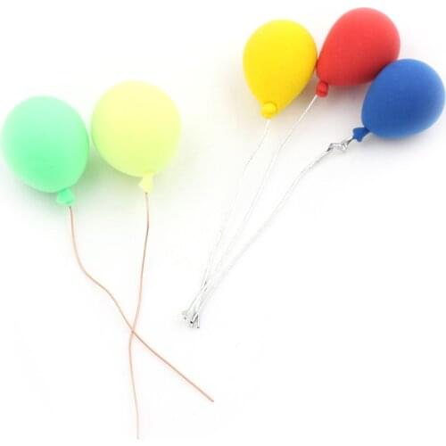 5Pcs/Set 1:12 Dollhouse Miniature Dolls Toys Mini Model Toys Balloon Dollhouse Model Accessories Random Color 2*7cm