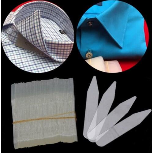 200Pcs Plastic Collar Stiffeners Stays Bones Set For Dress Shirt Mens Gifts Clear Plastic Collar Stays 55 x 10 mm 634D