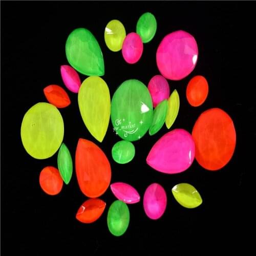 Bluk wholesale stones jewelry making neon color crystal gems