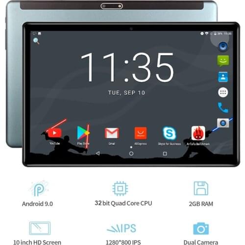 Factory Outlet 10 inch Tablet PC 3G Phone Call 4 Core Strong 2GB/32GB Dual SIM Support Wi-Fi Bluetooth Android 9.0 Tablet