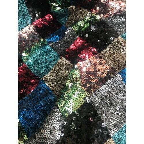 High Quality ZH-32282 African Sequins Lace Fabric French Net Embroidery Tulle Lace Fabric For Nigerian Wedding Party Dress