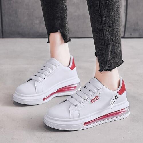 Air Cushion White Women Sneakers Shoes Light Weight Women Casual Shoes Breathable Outdoor Walking Sport Running Vulcanized Shoes
