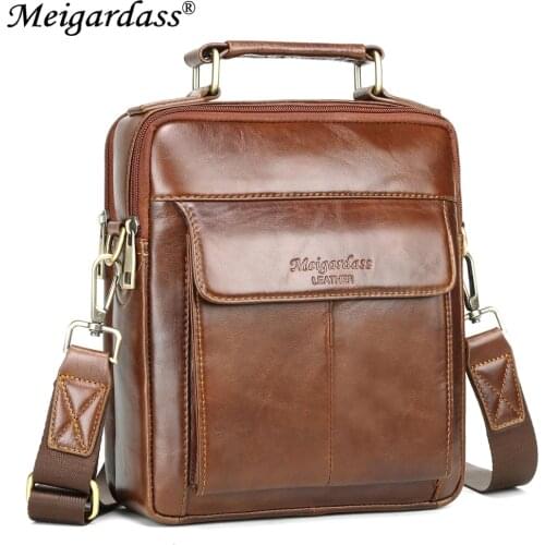 MEIGARDASS Brand Genuine Leather Shoulder Bags for Men 2020 Casual Mens Messenger Bags Business Male Crossbody Bag Tote Purse