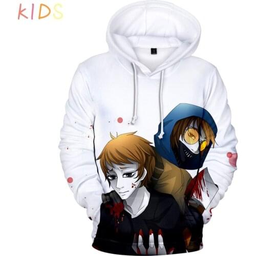 Sweatshirt 3D Print Creepypasta Hoodie Casual Men Women Boys Casual Harajuku 3D Hoodie Swearshirts Copypasta Pullover Children
