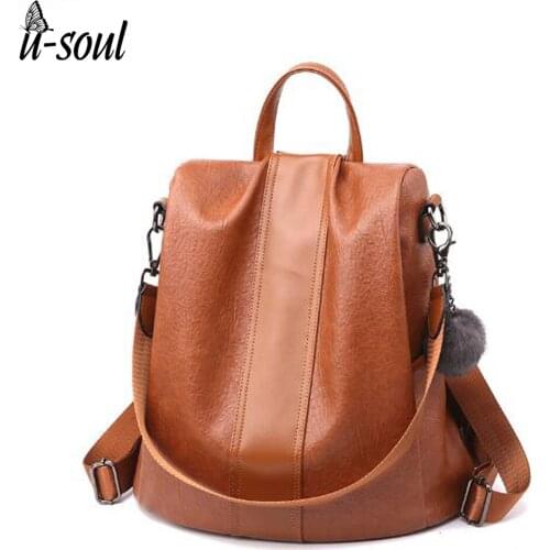 U-Soul Women's Leather Backpacks