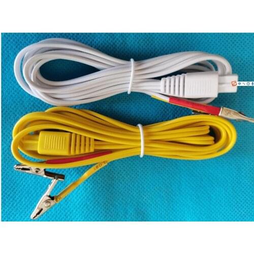 10pcs Therapy clip clamp cable electrode lead wire parts for KWD-808I KWD808 I KWD808-I nerve muscle stimulator Machine