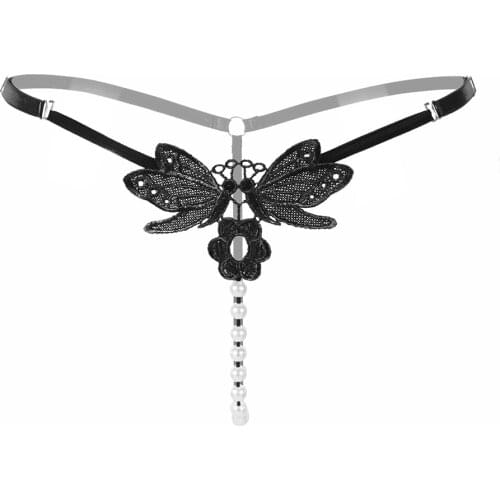 Female Erotic Lingerie Sexy Panties High Quality Intimates Women erotic Underwear Lace G-string Briefs Pearls Thongs for Sex