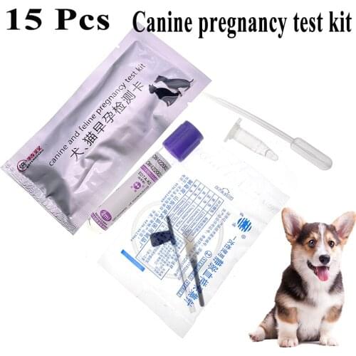 15PCS Wholesale Pet Dog Cat Canine Feline Early Pregnancy Test Strips Kit Gestation Pregnant Card Clinic Home Blood Serum Way