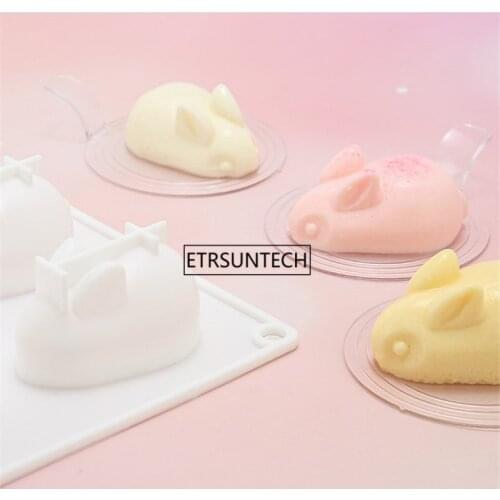 50pcs Rabbit Silicone Mold Shaped Fondant Cake Mold Soap Mould Backware Baking Cooking Tools Sugar Cookie Jelly Decor