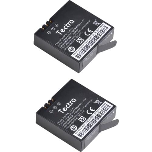 2PCS 1400mAh AZ16-1 Battery for Xiaomi 1 2 4K Original Xiao Mi Yi Lite Action Cameras