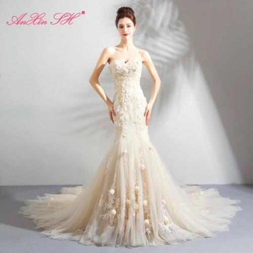 AnXin SH Mermaid Silhouette Wedding Dresses