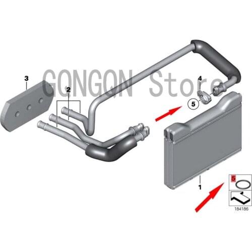 CAR rubber ring seal ring bm wE12 520 M10 E12 520 M20 E12 520I M10 Engine cooler water tank radiator fixing bracket gasket