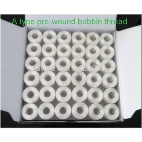 White 100% Polyester Pre-wound Sewing Machine Bobbin Thread Filament Pre-Filled Embroidery Bobbin Thread ,144pcs ,Best Deals