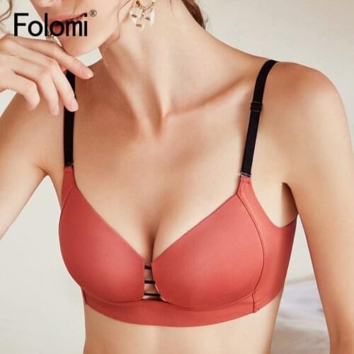 Folomi Wireless Bras For Women Thin Cup Breathable Bralette Hollow Out Solid Color Push Up Underwear 32 To 38 A B Cup