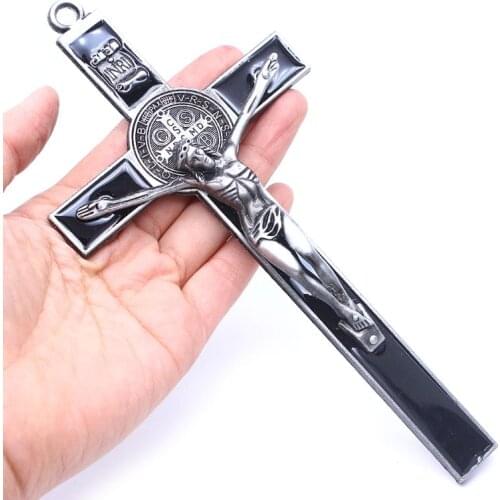 Church Relics Jesus on the Stand Cross Wall Crucifix Antique Home Chapel Decor