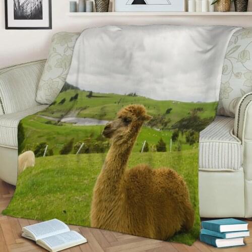 Alpaca Lama by nature Flannel Throw Blanket 3D Printed Keep Warm Sofa Child Blanket Home Decor Textiles Dream Family Gift