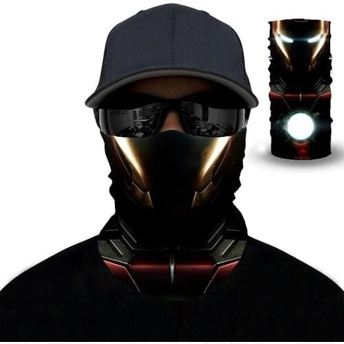 Neck Warmer Magic Bandanas 3D Seamless Tube Gaiter Face Shield Balaclava Headscarf Cycling Hiking Headband Halloween Mask men