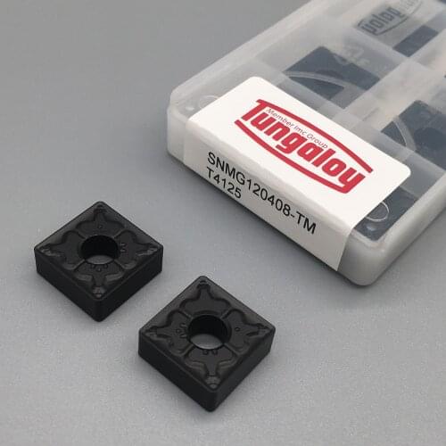 100% Original 10PCS SNMG120408 TM T4125 Carbide Inserts Metal Turning Tools lathe Cutter Machining Steel Parts CNC Lathe Tools