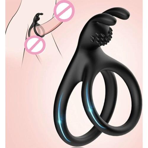 Penis Cock Ring Delay Ejaculation For Men Silicone Dual Couple Sexual Toy Adult Sex Lock Mens Ring Enlargement Erection Prod L1