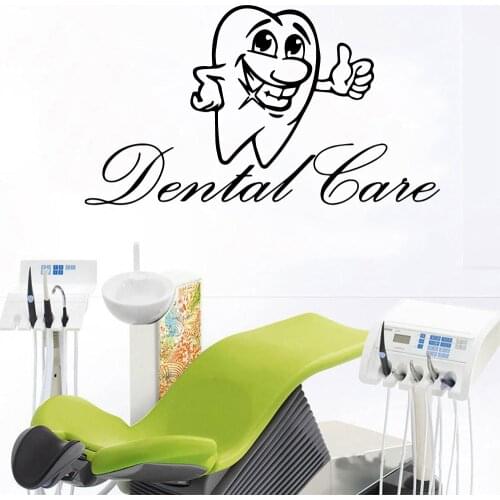 Creative Dental Care Vinyl Wall Sticker Wall Decor For Dental Hopspita Kids Room Decoration Wall Decals Wall-sticker