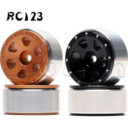 Metal Beadlock CNC Micro Crawler Wheel Rim Hub 6Hole 30mm 1.0" 4P for 1/24 RC Axial SCX24 90081 AXI00001 mini crawler