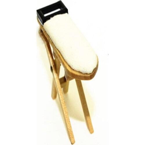 1 Pcs 1:12 Doll House Mini Craft White Wood Ironing Board Scene Accessories Dollhouse Miniature Furniture Toy Only Ironing Board