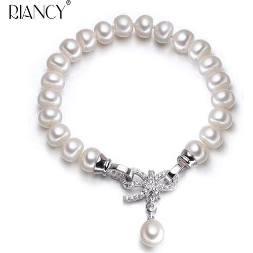 Fashion Wedding Freshwater button Pearl Bracelet for Women Real Natural Pearl Bracelets Girl Best Gift Birthday Top Quality