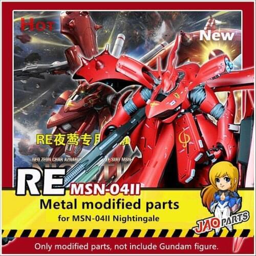 JAOparts Metal Modified parts set for Bandai RE 1/100 Hundred MSN-04II Nightingale Gundam