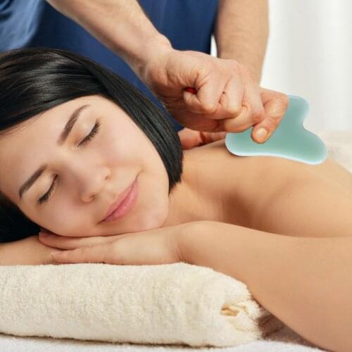 Natural Jade Stone Guasha Board SPA Therapy Massage Tool Body Care Antistress Relax Scraping Massager Efficacy