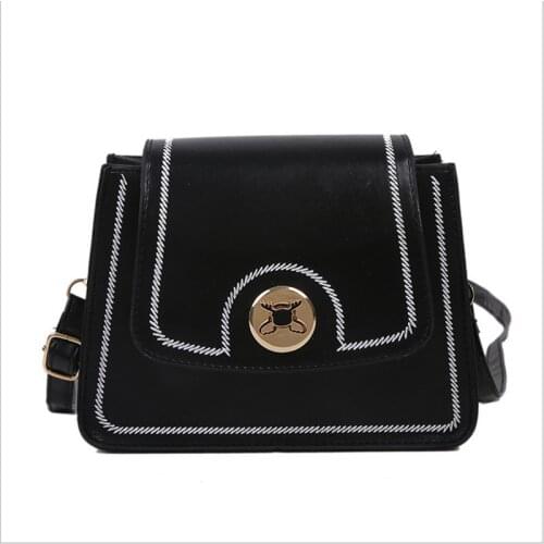 2020 new fashion womens leather bag simple foreign style single shoulder bag leisure versatile messenger bag advanced sense of