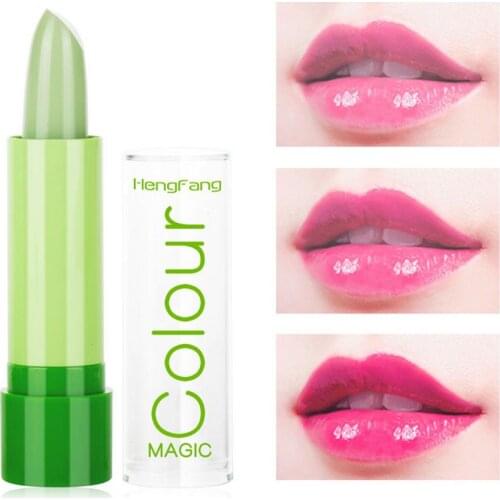 New Waterproof Lip Balm Change Color Lipstick Women Girls Lady Green to Rose Red Moisturizer Lip Balm