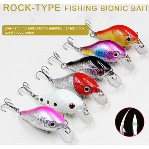 Wholesale Outdoor Sinking Stream Hard Fishing Lure 60mm Bait Tackle for Trout Perch Bass