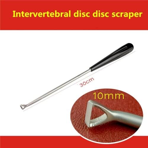 Orthopedic instrument medical spine intervertebral disc Bone scraper triangle curved head spoon Lumbar fusion cage scalpel