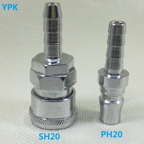 1 set Pneumatic quick joint SH20+PH20 FOR Pu pneumatic trachea inner-diameter 8MM 12*8mm Pneumatic connector SH20 PH20