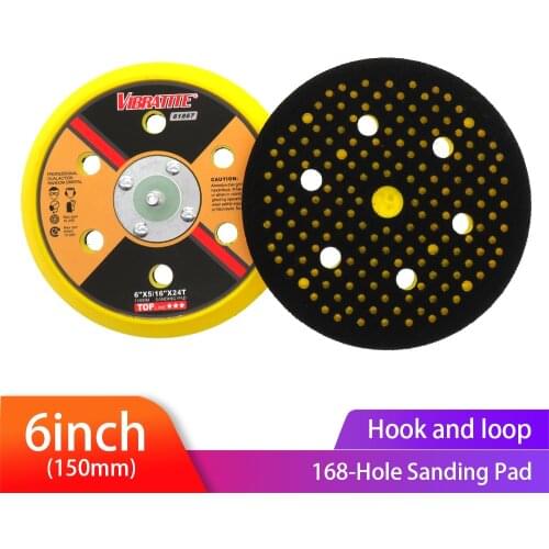 6" 150mm Multihole Dust Free Sander Backing Pad velcro Sanding Plate with 5/16"x24 Thread Sanding Disc Holder for Polishing