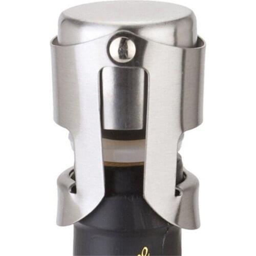 Stainless Steel Champagne Stopper Sparkling Wine Bottle Plug Sealer Cork Pourer Red Wine Cap Sealer Fresh Keeper Bar Tools