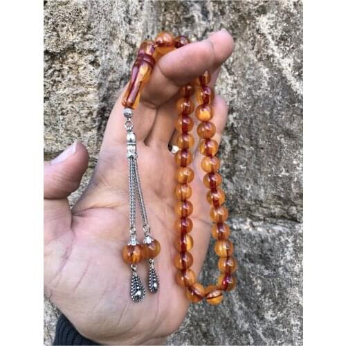 Sultan Filigree Sphere Model Dense Moire Iran Bağası Amber Prayer Beads Turkish handmade custom design Islamic prayer beads