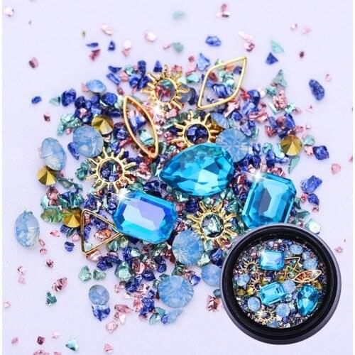 Y1UE Small Shiny Broken Diamond Mixed Super Flash Crystal Sands Charm For UV Resin Epoxy Mold Decoration Fillings Art Crafts