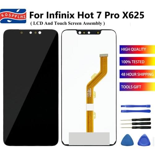 KOSPPLHZ 6.2" For Infinix Hot 7 Pro X625 LCD Display Touch Screen Assembly Replacement Hot7 Pro Hot 7Pro X625B X625C X625D LCD