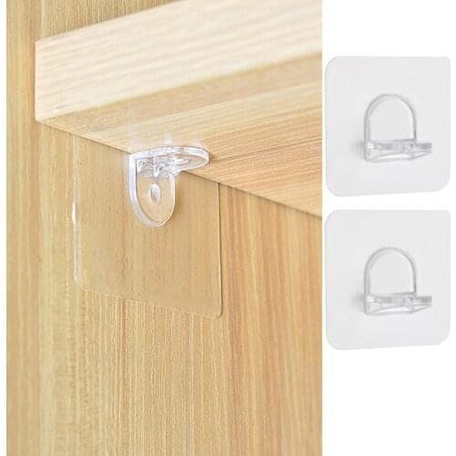 10Pcs Shelf Support Adhesive Pegs Drill Free Nail Instead Holders Plastic Closet Cabinet Shelf Support Clips Wall Hanger Kitchen