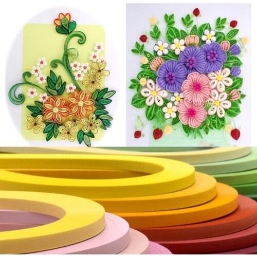 120 Strips 5mm Quilling Paper Mixed Origami DIY Art Craft Paper Hand Made Scrapbooking Artwork Party Decoration