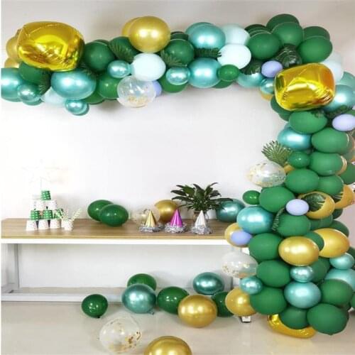 167pcs dark green forest theme balloon set garland arch birthday decoration childrens jungle party decoration balloon set
