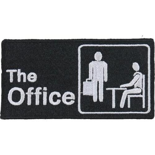 3PCS Patches The Office TV Show Funny Letter Sewing DIY Badges Embroidery Applique Iron on Patches Clothes Bag Badge Sticker