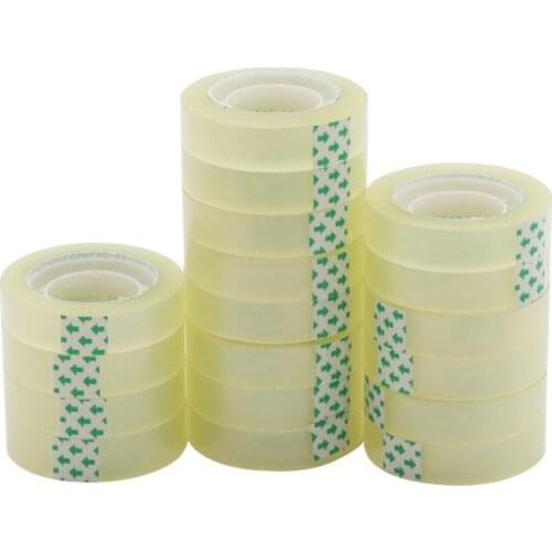 5pcs Stationery Tape Width 8/10/12/15/18mm*25m Office Transparent Tape DIY Packaging Tools Student School Office Supplies